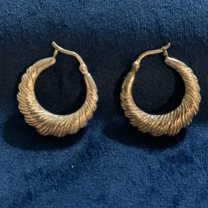 Hoop swirl earrings .925 silver